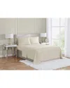 Borghese Roma 400 Thread Count Percale Cotton Sheet Set In Gray