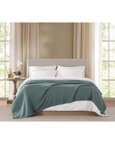 Borghese Roma Luxe Cotton Blanket In Green