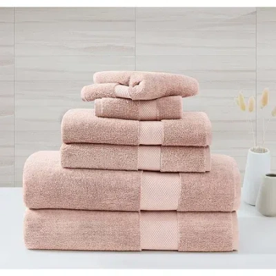 Borghese Roma Oversized Luxe Turkish 6-pc. Bath Towel Set In Pink