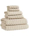 Borghese Roma Ribbed Zero Twist 6pc Towel Set