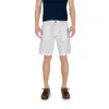 Borghese White Cotton Bermuda In White