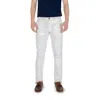 Borghese White Cotton Skinny Pant In White
