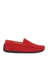 Borghesi Man Loafers Red Size 8 Leather In Red