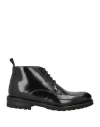 Borgioli Man Ankle Boots Black Size 7.5 Leather In Black