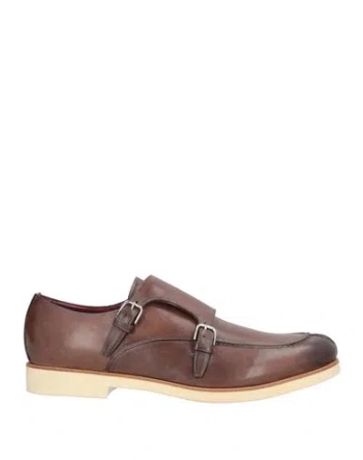 Borgioli Man Loafers Brown Size 9 Leather