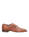 Borgioli Man Loafers Tan Size 8 Leather In Brown