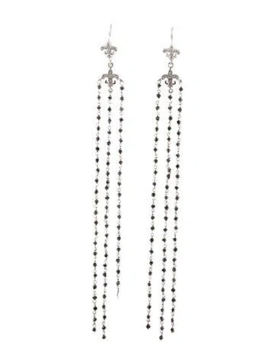 Pre-owned Borgioni 18k Diamond Drop Earrings In Multi