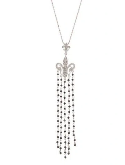 Pre-owned Borgioni 18k Diamond Tassel Pendant Necklace, 24" In Multi