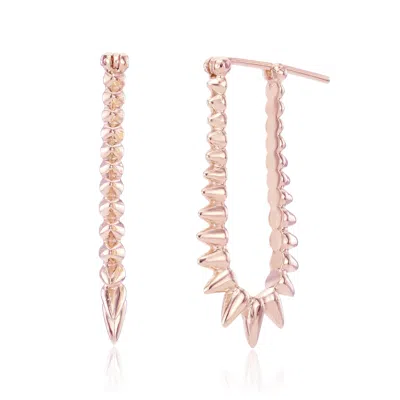 Borgioni Women's Large Rose Gold Spike Huggies
