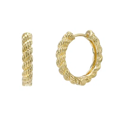 Borgioni Women's Yellow / Orange / Gold Yellow Gold Cuban Link Hoops