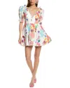 Borgo De Nor Aja Pique Mini Dress In White