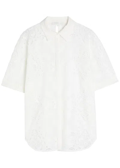 Borgo De Nor Akari Lace And Embroidered Shirt In White