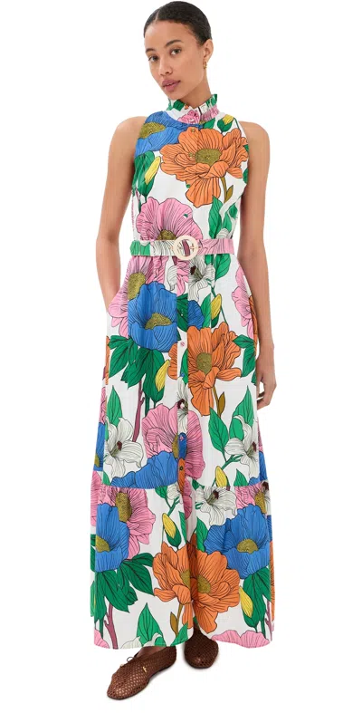 Borgo De Nor Biba Tiered Printed Cotton-poplin Maxi Dress In Multi