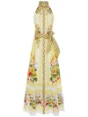 Borgo De Nor Biba Floral-print Maxi Shirtdress In White