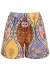 Borgo De Nor Bizzy Floral-printed Semi-sheer Woven Shorts