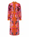Borgo De Nor Camilla Printed Satin Midi Dress In Multi