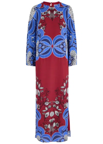 Borgo De Nor Capucine Printed Maxi Dress In Blue