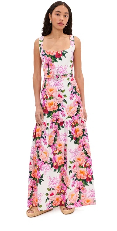 Borgo De Nor Davie Dress Peony Drip In Pink