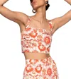 Borgo De Nor Didi Cotton Top In Summer Sun Red In Multi
