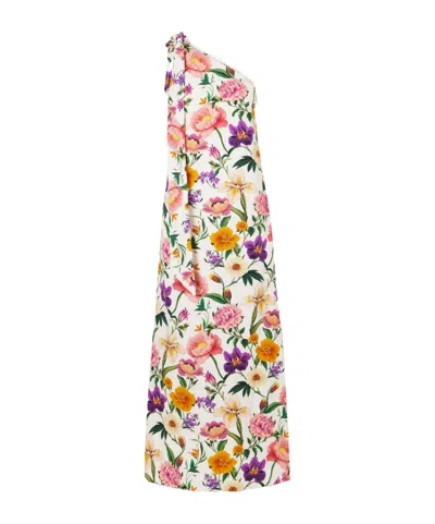 Borgo De Nor Elegant Satin Dress In Multi