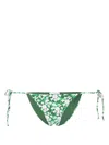 Borgo De Nor Floral-print Bikini Bottoms In Grün