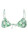 Borgo De Nor Floral-print Bikini Top In Grün