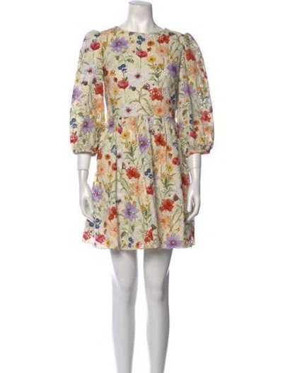 Pre-owned Borgo De Nor Floral Print Mini Dress In Multi