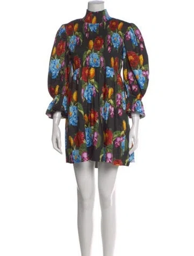 Pre-owned Borgo De Nor Floral Print Mini Dress In Multi