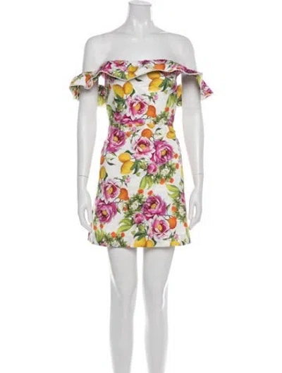 Pre-owned Borgo De Nor Floral Print Mini Dress W/ Tags