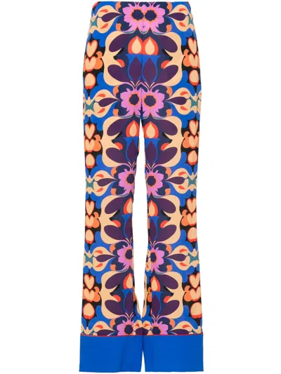 Borgo De Nor Havana Straight-leg Trousers In Blue