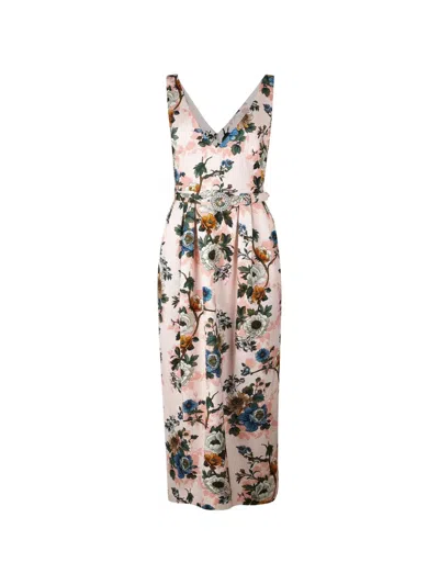 Borgo De Nor Jules Floral Belted Midi Dress In Multi