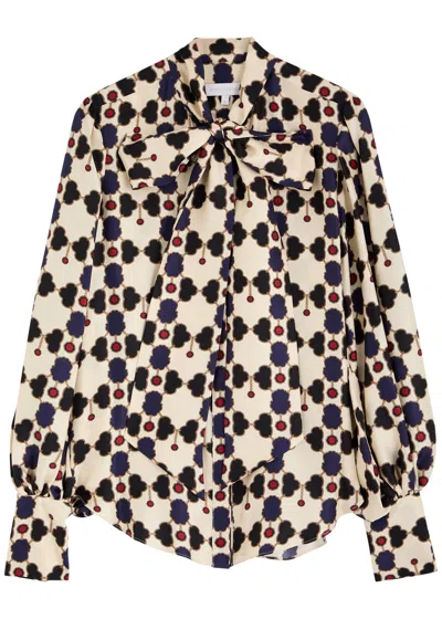 Borgo De Nor Marcel Printed Silk-satin Blouse In Multicoloured