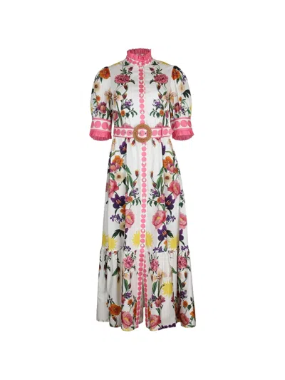 Borgo De Nor Marni Floral-print Cotton Maxi Dress In Pink