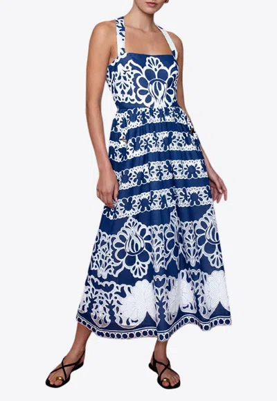 Borgo De Nor Mavaro Denim Midi Dress In Multi