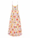 Borgo De Nor Merle Printed Viscose Crepe Long Dress In Multi