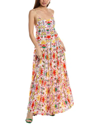 Borgo De Nor Merle Crepe Maxi Dress In Multi