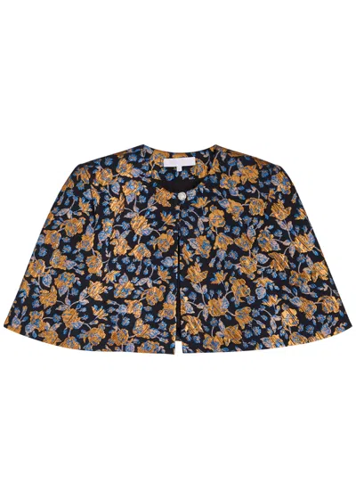 Borgo De Nor Merryn Floral Brocade Cape In Multicoloured