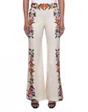Borgo De Nor Morgan Twill Pant In Tree Of Life Cream In Multi
