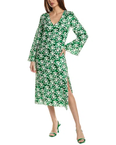BORGO DE NOR BORGO DE NOR PHOENIX SILK-BLEND MIDI DRESS