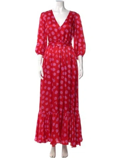 Pre-owned Borgo De Nor Polka Dot Print Long Dress In Multi