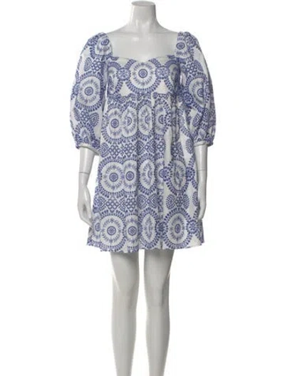 Pre-owned Borgo De Nor Printed Mini Dress In Multi