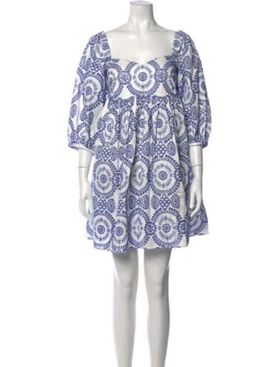 Pre-owned Borgo De Nor Printed Mini Dress In Multi