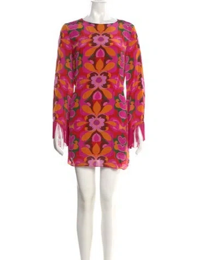 Pre-owned Borgo De Nor Printed Mini Dress In Pink