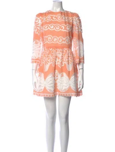 Pre-owned Borgo De Nor Printed Mini Dress In Pink