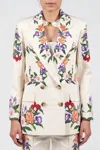Borgo De Nor Quinn Twill Jacket In Tree Of Life Cream In Multi