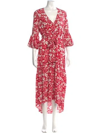 Pre-owned Borgo De Nor Silk Long Dress In Pink
