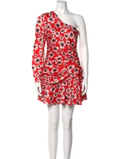 Pre-owned Borgo De Nor Silk Mini Dress In Red