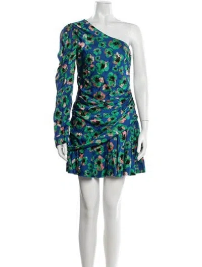 Pre-owned Borgo De Nor Silk Mini Dress W/ Tags In Green