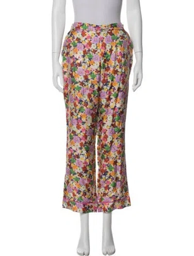 Pre-owned Borgo De Nor Silk Wide Leg Pants In Pink