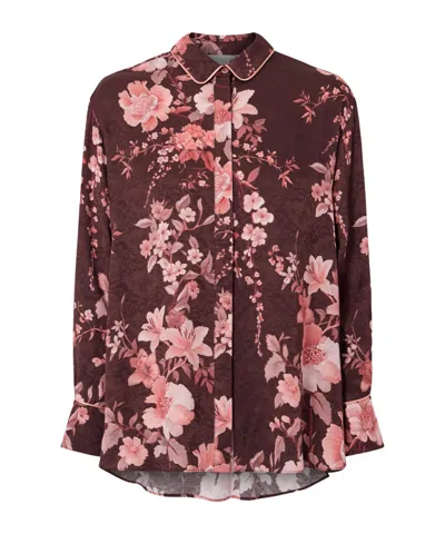 Borgo De Nor Smooth Satin Shirt In Multi